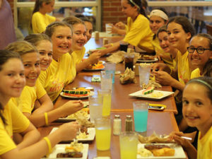 Softball Camp time for Lunch
