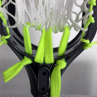 Bottom Knot Completion for a lacrosse head