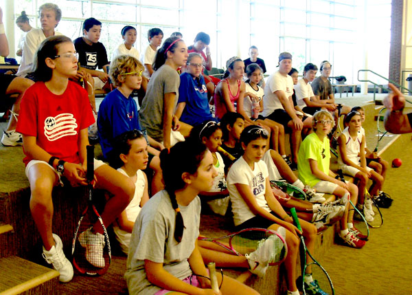Deerfield Squash Camp - group Coaching Session