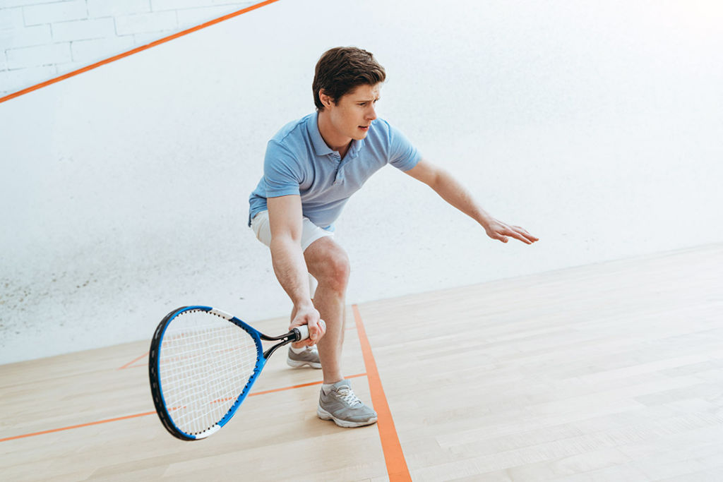 Squash court movement drills